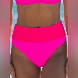 NWT Popvil Contrast Patchwork Colorblock Bikini Bottoms